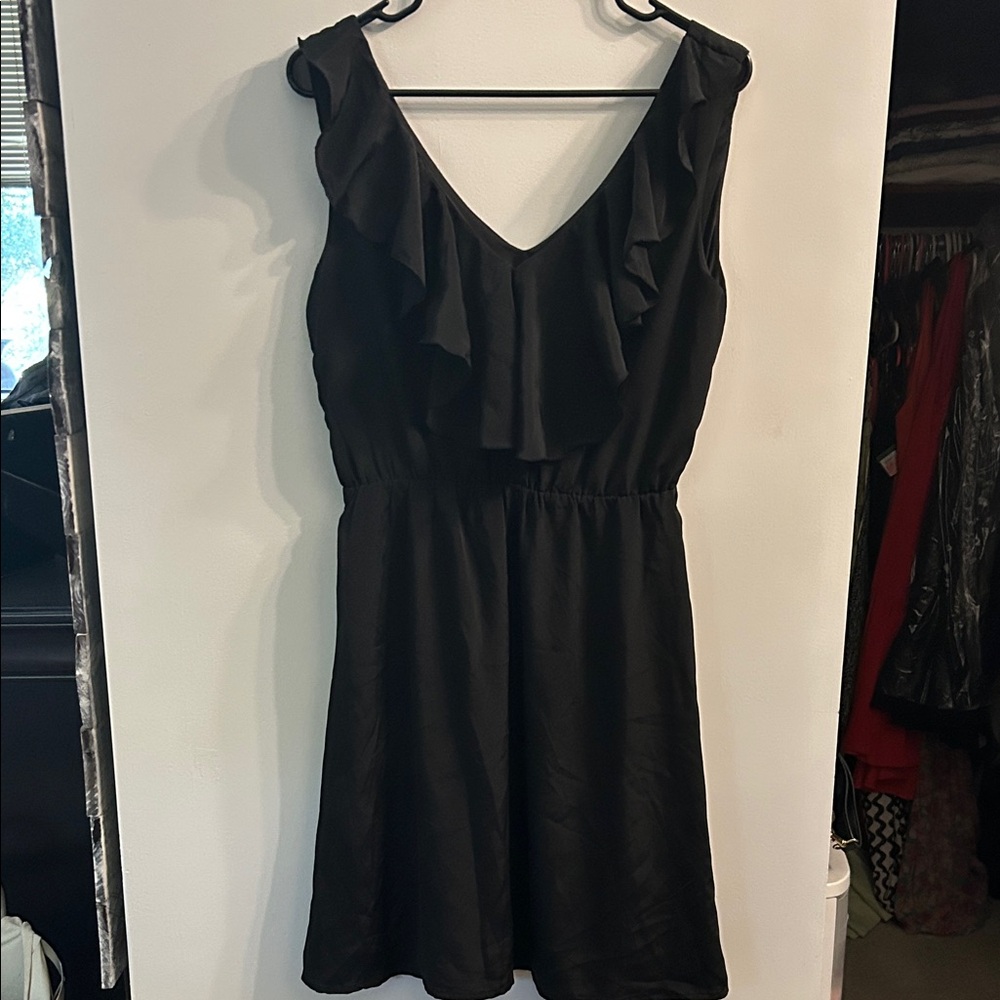 Black H&M Ruffle Dress